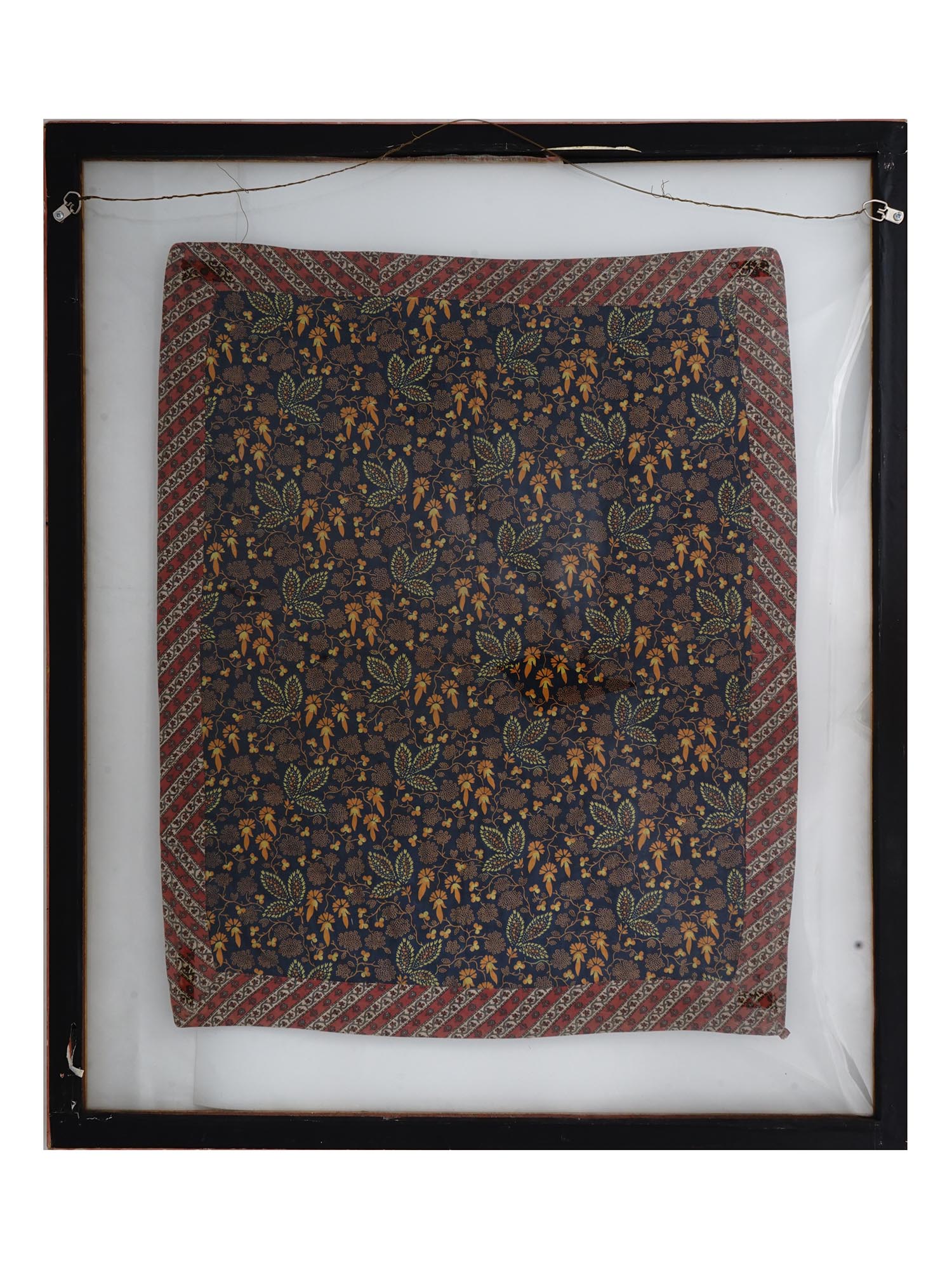 19TH C. QAJAR PERSIAN DOUBLE SIDED SILK TEXTILE PIC-1